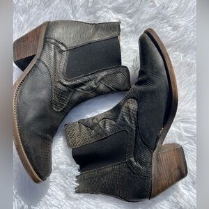 Free people western inspired leather bootie boot